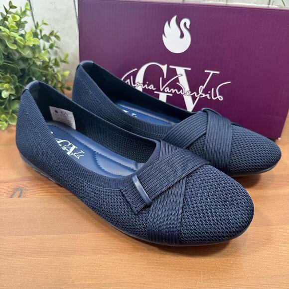 Gloria Vanderbilt Women's Debbie Knit Double Strap Flat Size 9 - Picture 3 of 8